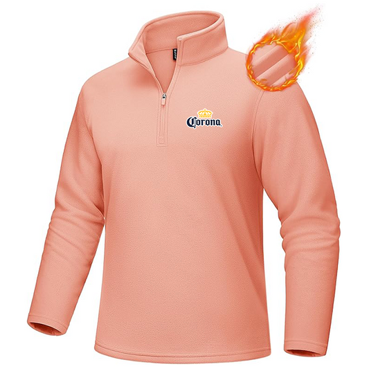 Men's Corona MAGCOMSEN Quarter-Zip Pullover Polar Fleece Sweatshirt Stand Collar Long Sleeve Shirt for Men Thermal Winter Fall