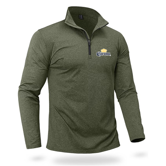 Men's Corona Quarter Zip Pullover Premium Fleece Lined Heather Long Sleeve Golf Shirts Midweight 1/4 Half Zip Sweatshirts