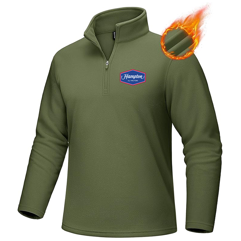 Men's Hampton MAGCOMSEN Quarter-Zip Pullover Polar Fleece Sweatshirt Stand Collar Long Sleeve Shirt for Men Thermal Winter Fall