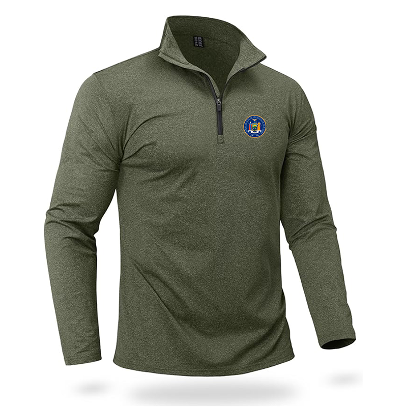 Men's New York  Quarter Zip Pullover Premium Fleece Lined Heather Long Sleeve Golf Shirts Midweight 1/4 Half Zip Sweatshirts