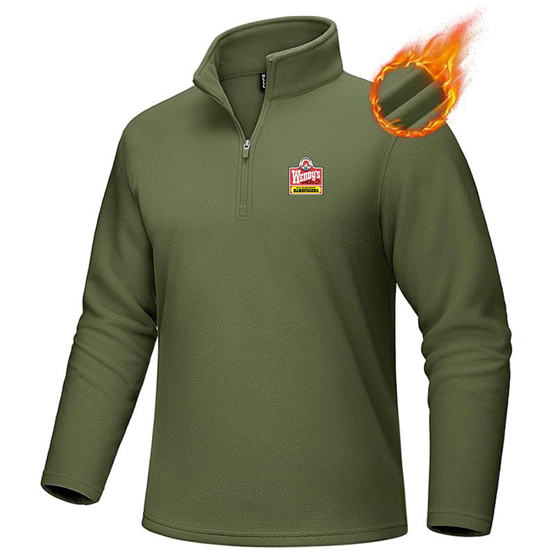 Men's Wendy's MAGCOMSEN Quarter-Zip Pullover Polar Fleece Sweatshirt Stand Collar Long Sleeve Shirt for Men Thermal Winter Fall