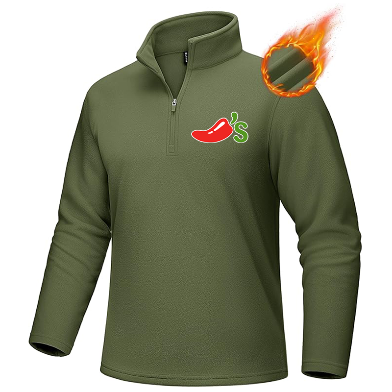 Men's Chilis MAGCOMSEN Quarter-Zip Pullover Polar Fleece Sweatshirt Stand Collar Long Sleeve Shirt for Men Thermal Winter Fall