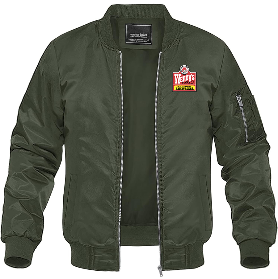Men's Wendy's Lightweight Bomber Jacket Windbreaker Casual Fall Spring Outdoor Coat