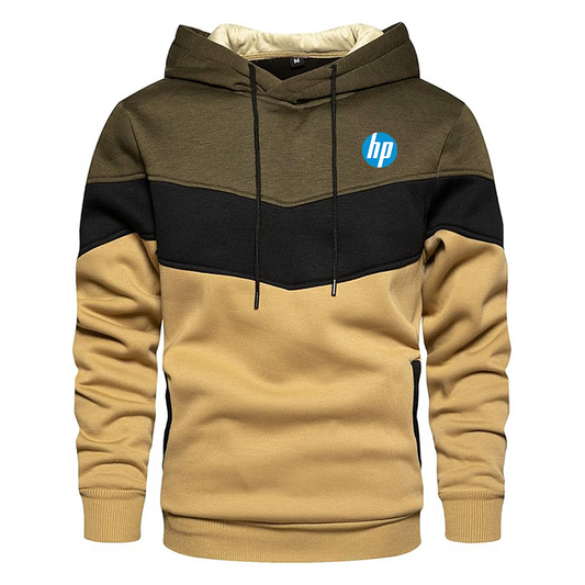 Men's hp Gesean Novelty Color Block Pullover Fleece Hoodie Long Sleeve Casual Sweatshirt with Pocket