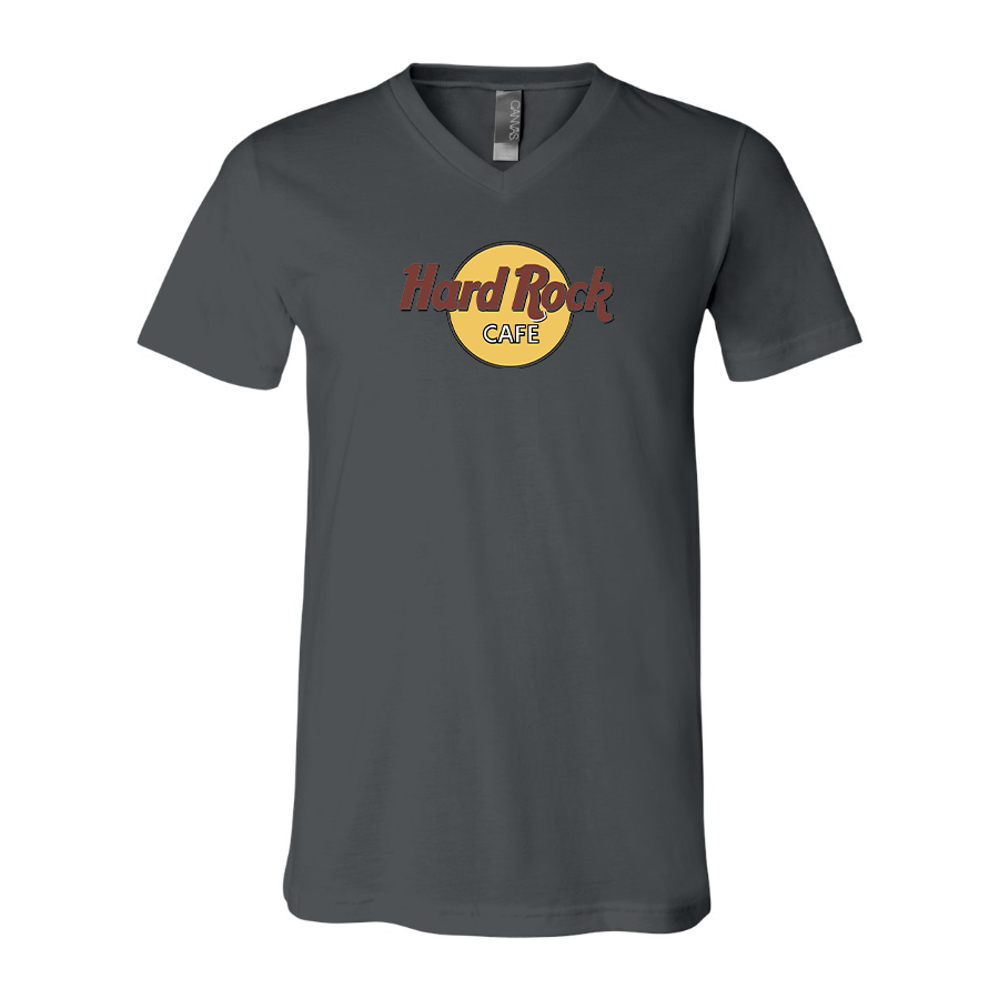 Men's Hard Rock Cafe  BELLA  CANVAS  Jersey V-Neck Tee