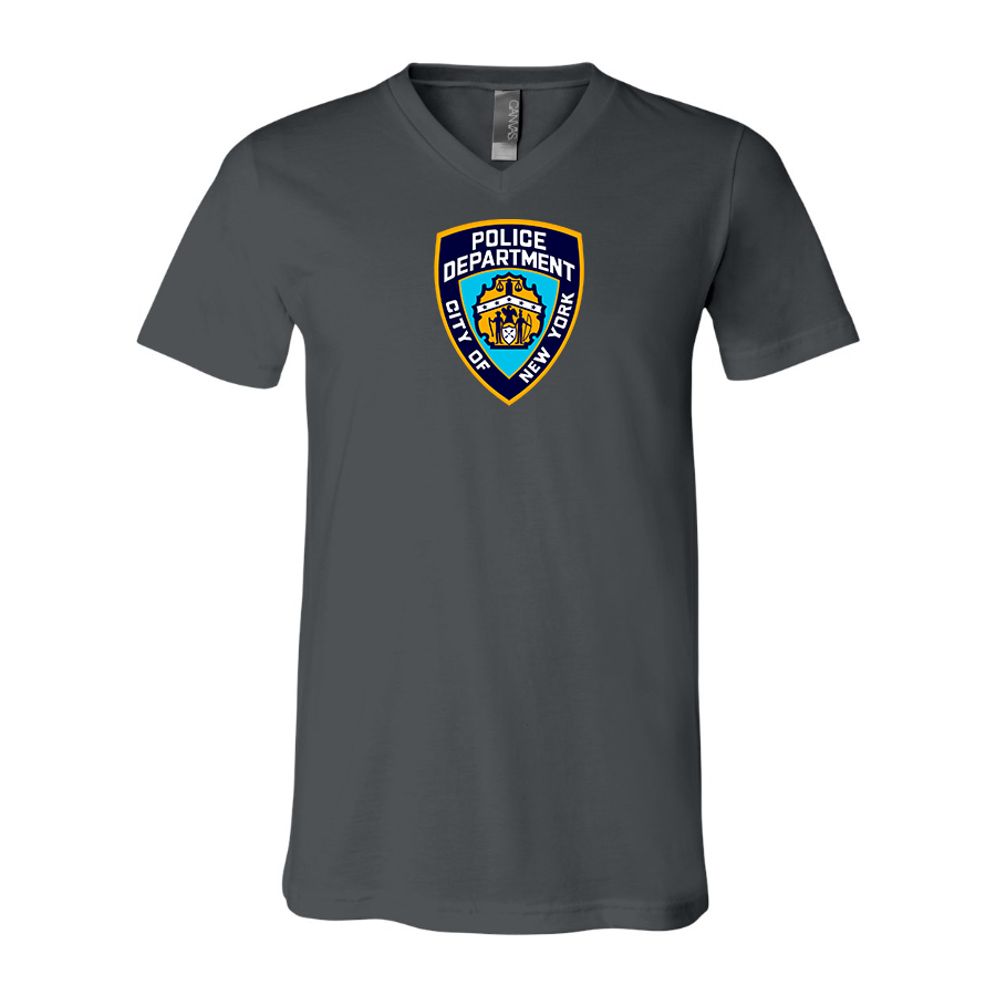 Men's NYPD BELLA  CANVAS  Jersey V-Neck Tee