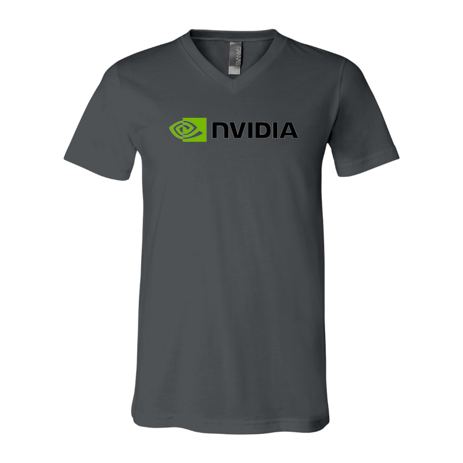 Men's NVIDIA  BELLA  CANVAS  Jersey V-Neck Tee