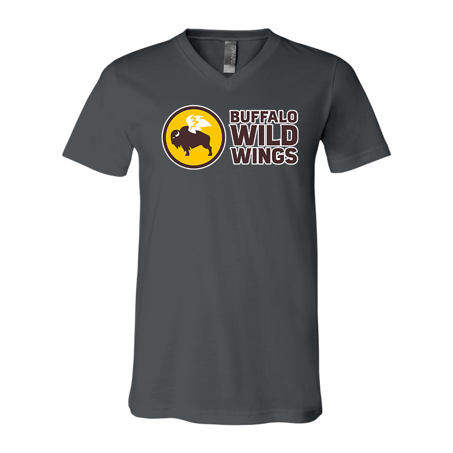 Men's Buffalo Wild Wings  BELLA  CANVAS  Jersey V-Neck Tee