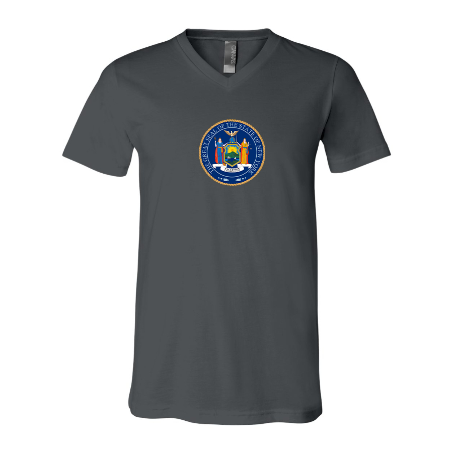 Men's New York  BELLA  CANVAS  Jersey V-Neck Tee
