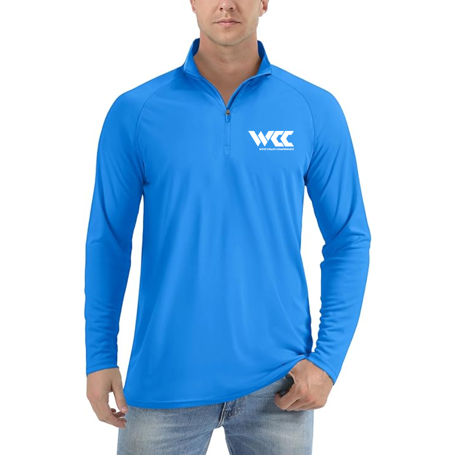 Men's West Coast Conference Lightweight Quarter-Zip Athletic Shirt Long Sleeve Performance Wear