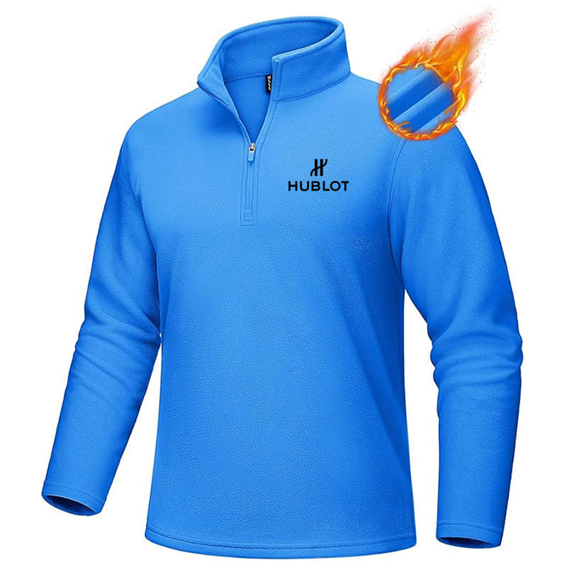 Men's Hublot MAGCOMSEN Quarter-Zip Pullover Polar Fleece Sweatshirt Stand Collar Long Sleeve Shirt for Men Thermal Winter Fall