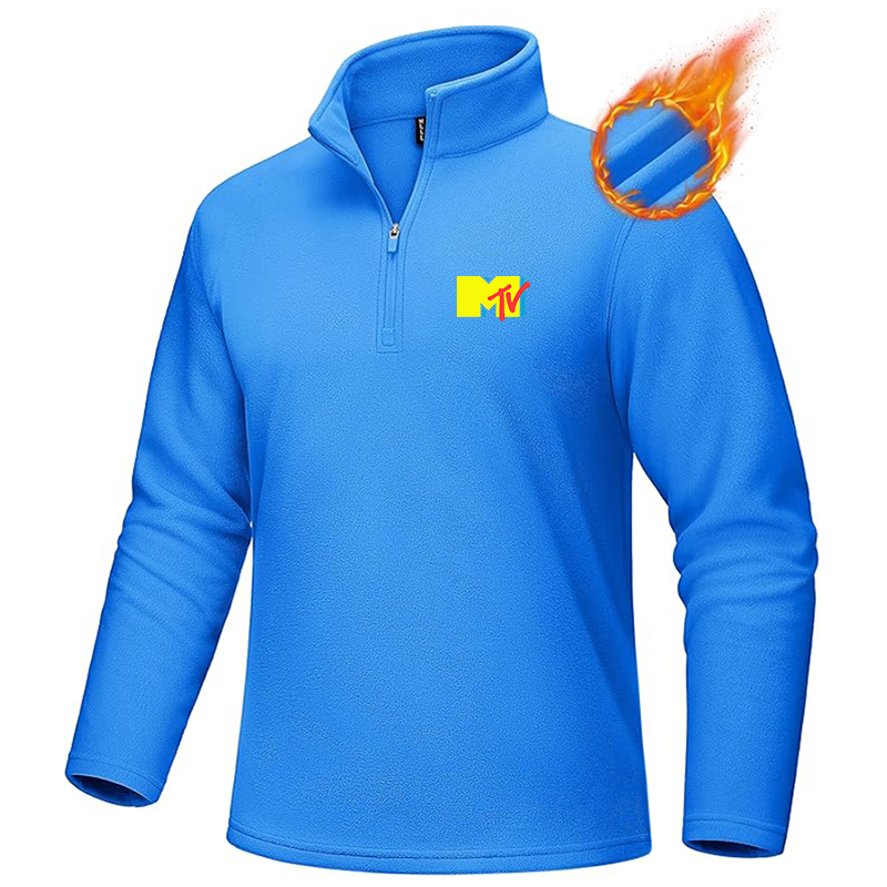 Men's M.T.V MAGCOMSEN Quarter-Zip Pullover Polar Fleece Sweatshirt Stand Collar Long Sleeve Shirt for Men Thermal Winter Fall