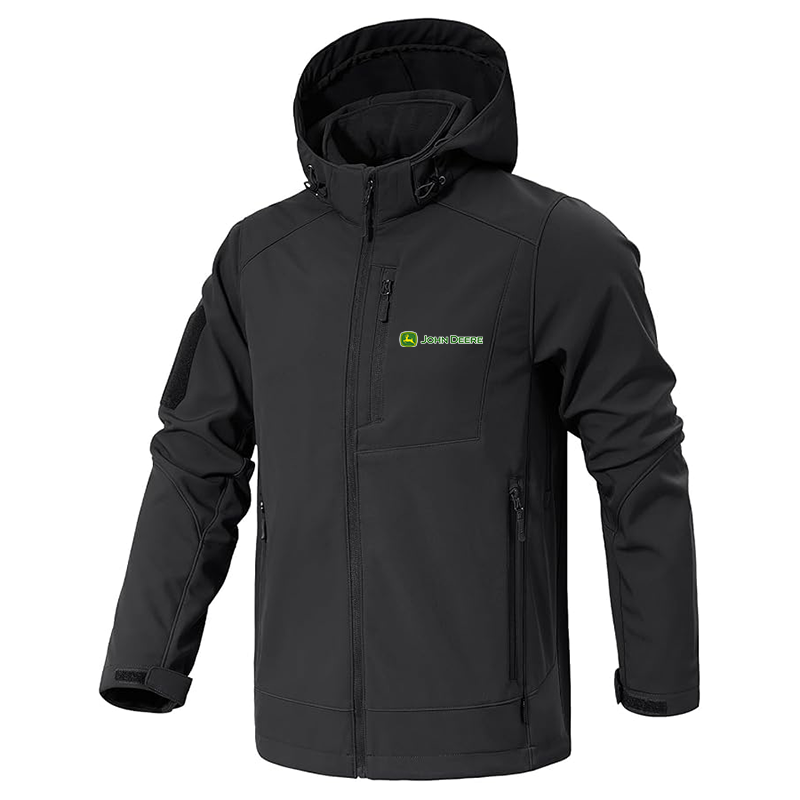 Men's John Deere Jacket Waterproof Hooded Coats Tactical Soft Shell Jackets