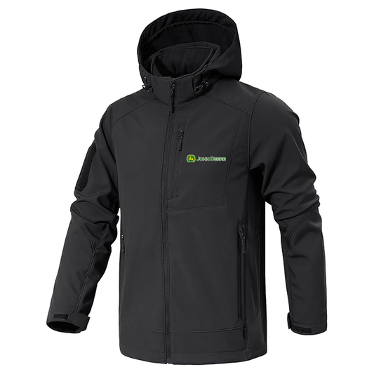 Men's John Deere Jacket Waterproof Hooded Coats Tactical Soft Shell Jackets