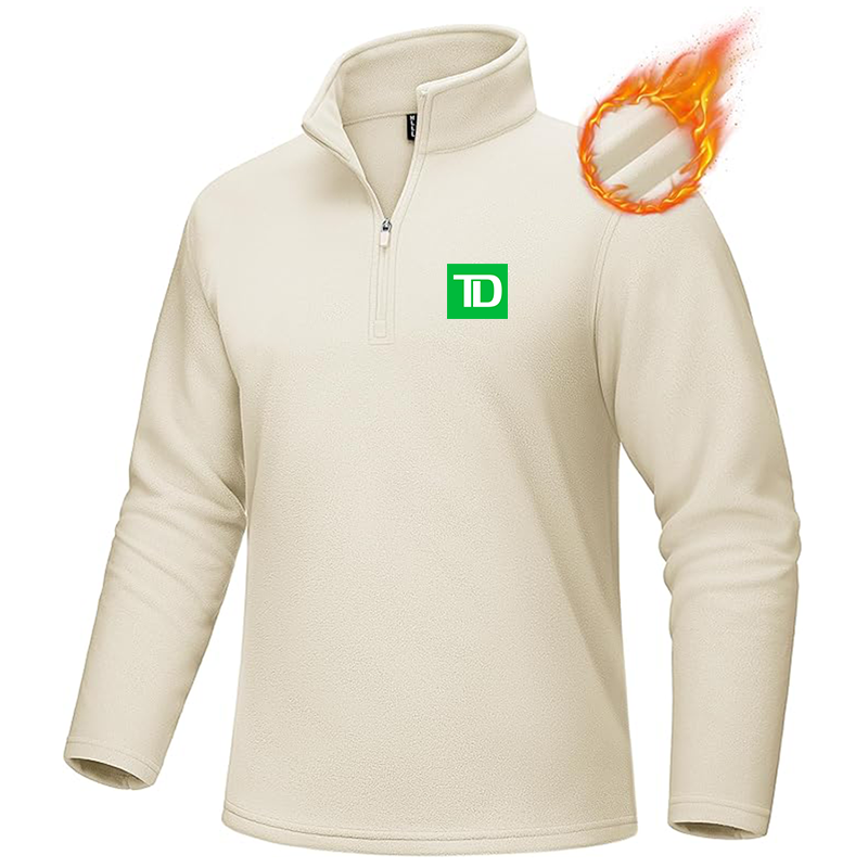 Men's TD Bank MAGCOMSEN Quarter-Zip Pullover Polar Fleece Sweatshirt Stand Collar Long Sleeve Shirt for Men Thermal Winter Fall