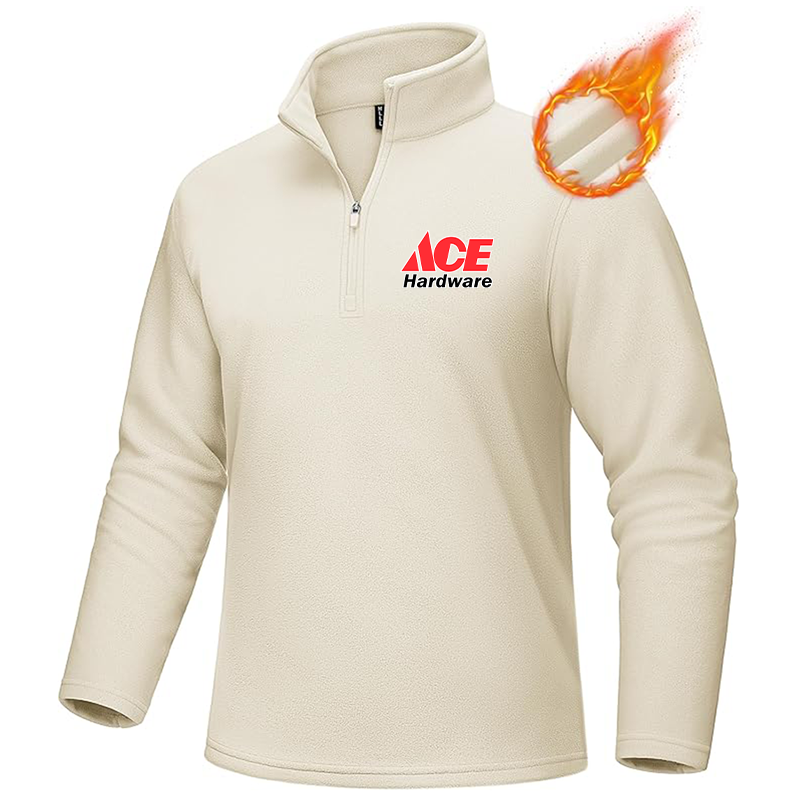 Men's Ace MAGCOMSEN Quarter-Zip Pullover Polar Fleece Sweatshirt Stand Collar Long Sleeve Shirt for Men Thermal Winter Fall