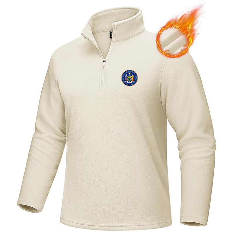 Men's New York  MAGCOMSEN Quarter-Zip Pullover Polar Fleece Sweatshirt Stand Collar Long Sleeve Shirt for Men Thermal Winter Fall