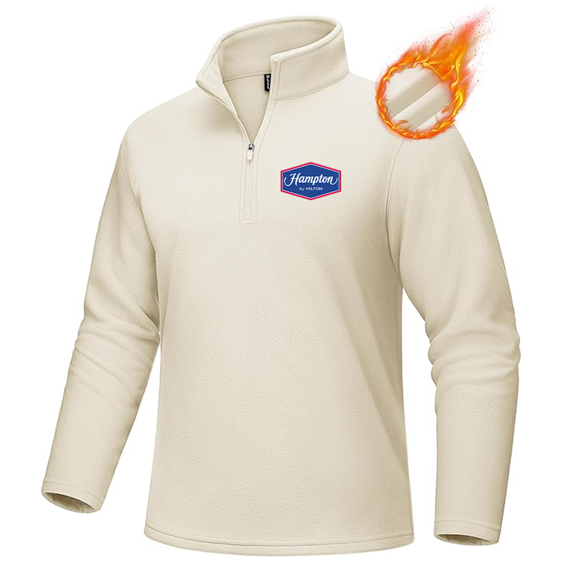 Men's Hampton MAGCOMSEN Quarter-Zip Pullover Polar Fleece Sweatshirt Stand Collar Long Sleeve Shirt for Men Thermal Winter Fall