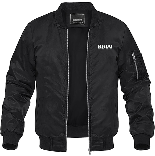 Men's Rado Lightweight Bomber Jacket Windbreaker Casual Fall Spring Outdoor Coat