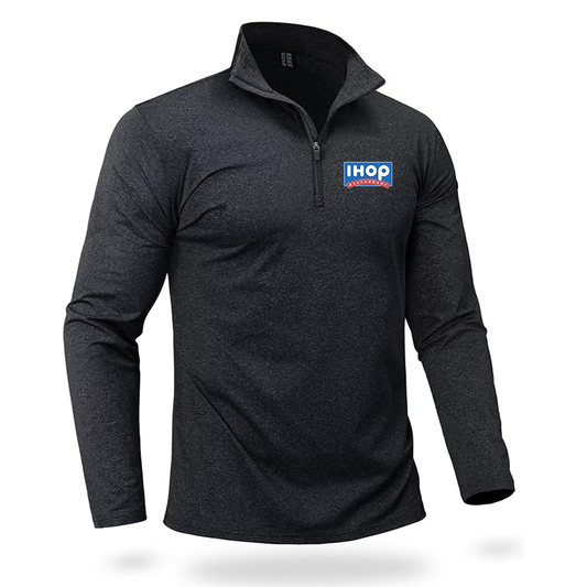 Men's ihop Quarter Zip Pullover Premium Fleece Lined Heather Long Sleeve Golf Shirts Midweight 1/4 Half Zip Sweatshirts