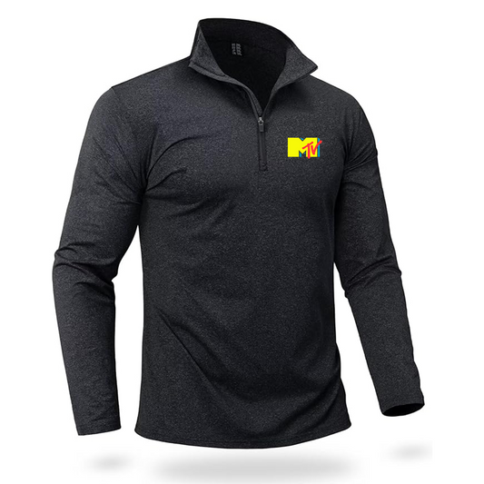 Men's M.T.V Quarter Zip Pullover Premium Fleece Lined Heather Long Sleeve Golf Shirts Midweight 1/4 Half Zip Sweatshirts
