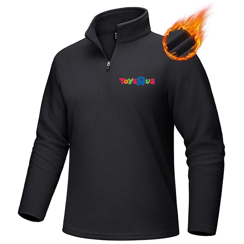 Men's Toys R Us MAGCOMSEN Quarter-Zip Pullover Polar Fleece Sweatshirt Stand Collar Long Sleeve Shirt for Men Thermal Winter Fall