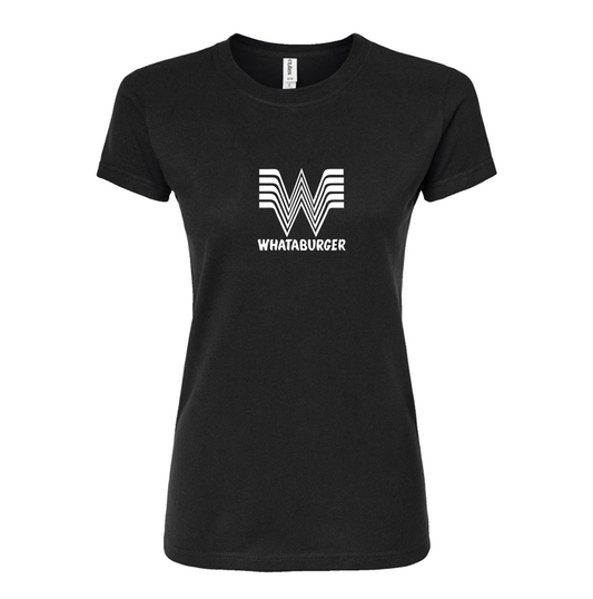 Women's What A Burger Round Neck T-Shirt