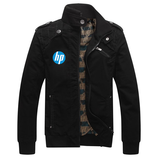 Men's hp Dwar Casual Washed Cotton Military Outdoor Jackets with Shoulder Straps