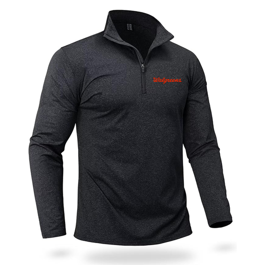 Men's Walgreens Quarter Zip Pullover Premium Fleece Lined Heather Long Sleeve Golf Shirts Midweight 1/4 Half Zip Sweatshirts