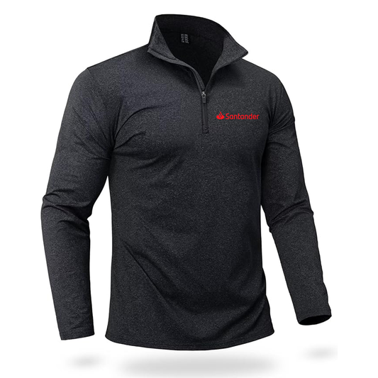 Men's Santander  Quarter Zip Pullover Premium Fleece Lined Heather Long Sleeve Golf Shirts Midweight 1/4 Half Zip Sweatshirts