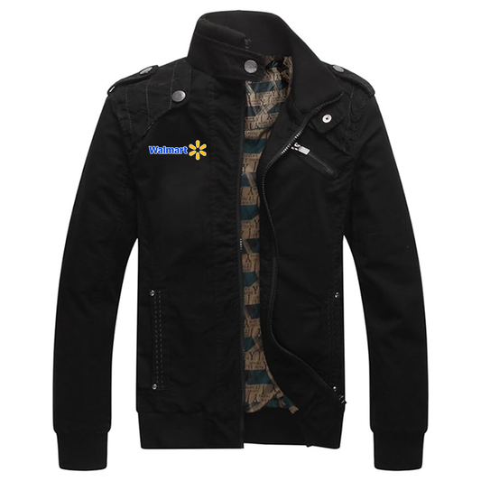Men's Walmart Dwar Casual Washed Cotton Military Outdoor Jackets with Shoulder Straps