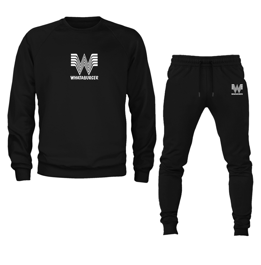 Men's What A Burger Crewneck Sweatshirt Joggers Set