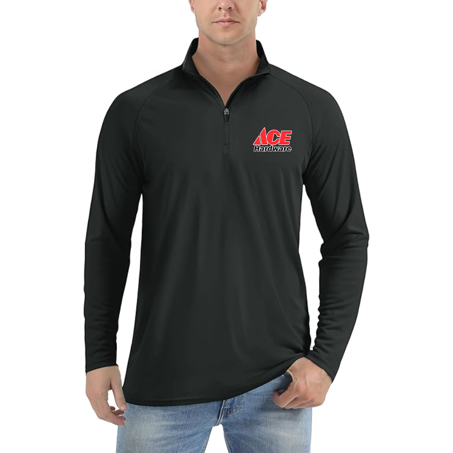 Men's  Ace Lightweight Quarter-Zip Athletic Shirt Long Sleeve Performance Wear