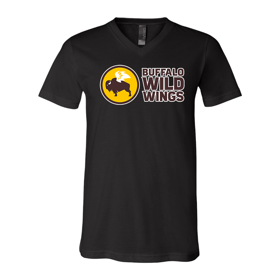 Men's Buffalo Wild Wings  BELLA  CANVAS  Jersey V-Neck Tee