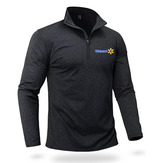 Men's Walmart Quarter Zip Pullover Premium Fleece Lined Heather Long Sleeve Golf Shirts Midweight 1/4 Half Zip Sweatshirts