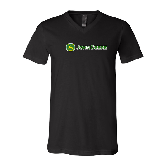 Men's John Deere BELLA  CANVAS  Jersey V-Neck Tee