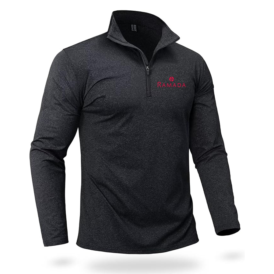 Men's Ramada Quarter Zip Pullover Premium Fleece Lined Heather Long Sleeve Golf Shirts Midweight 1/4 Half Zip Sweatshirts