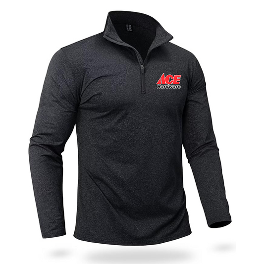 Men's Ace Quarter Zip Pullover Premium Fleece Lined Heather Long Sleeve Golf Shirts Midweight 1/4 Half Zip Sweatshirts