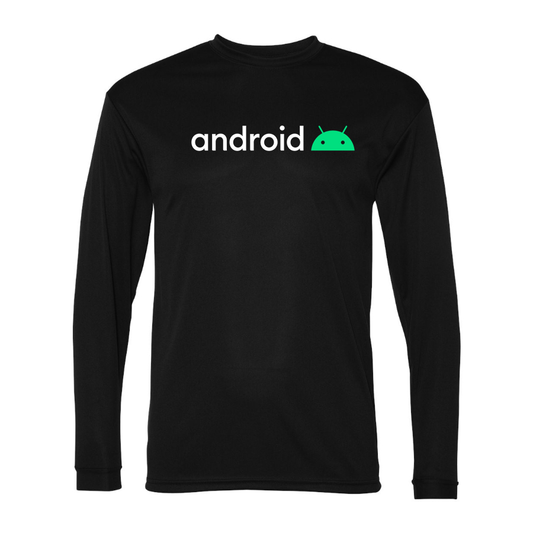 Men's Android  Polyester Long Sleeve T-Shirt
