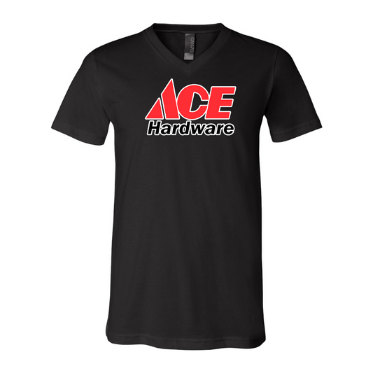 Men's Ace BELLA  CANVAS  Jersey V-Neck Tee