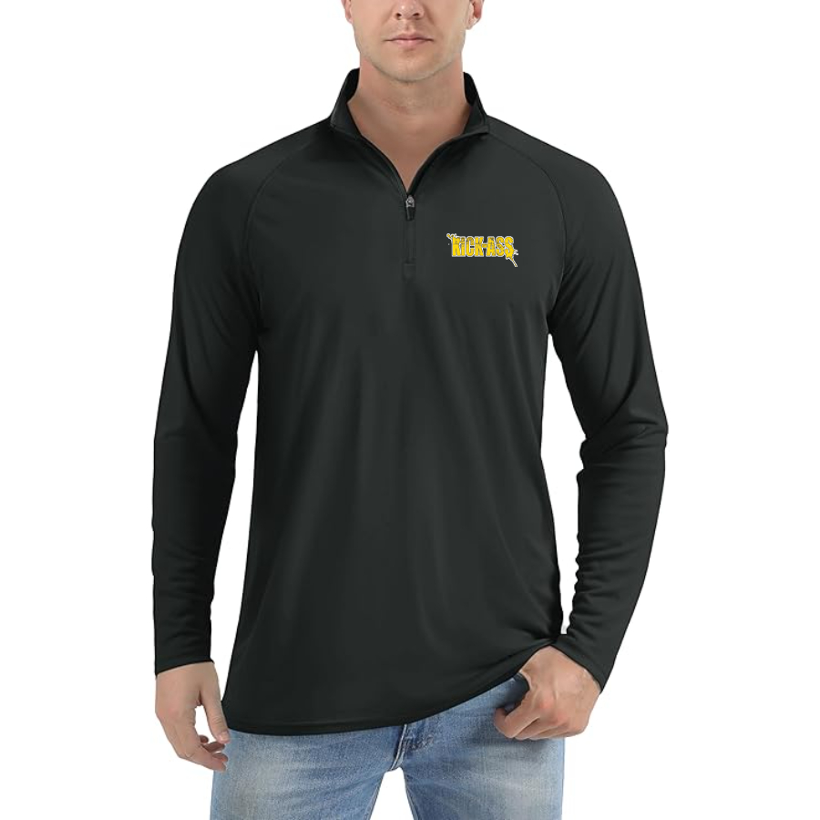 Men's Kick-Ass  Lightweight Quarter-Zip Athletic Shirt Long Sleeve Performance Wear