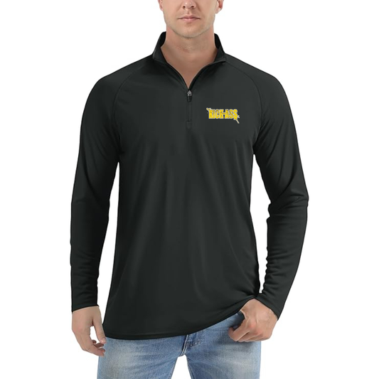Men's Kick-Ass  Lightweight Quarter-Zip Athletic Shirt Long Sleeve Performance Wear