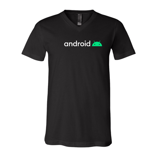 Men's Android  BELLA  CANVAS  Jersey V-Neck Tee