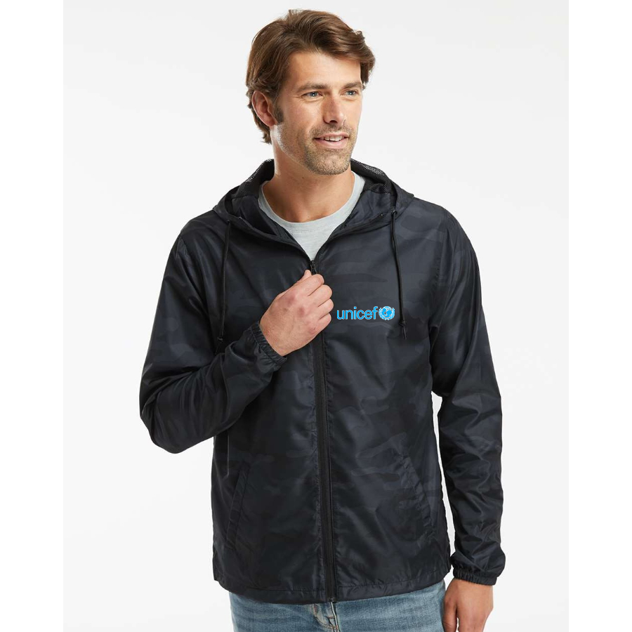 Men's UNICEF Independent Trading Co Lightweight Windbreaker Full-Zip Jacket