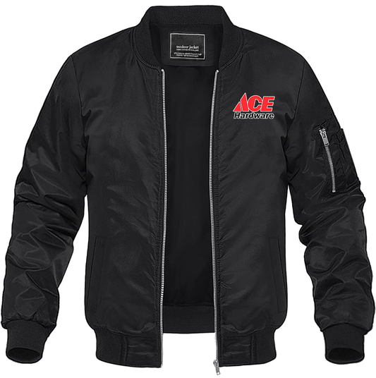 Men's Ace Lightweight Bomber Jacket Windbreaker Casual Fall Spring Outdoor Coat