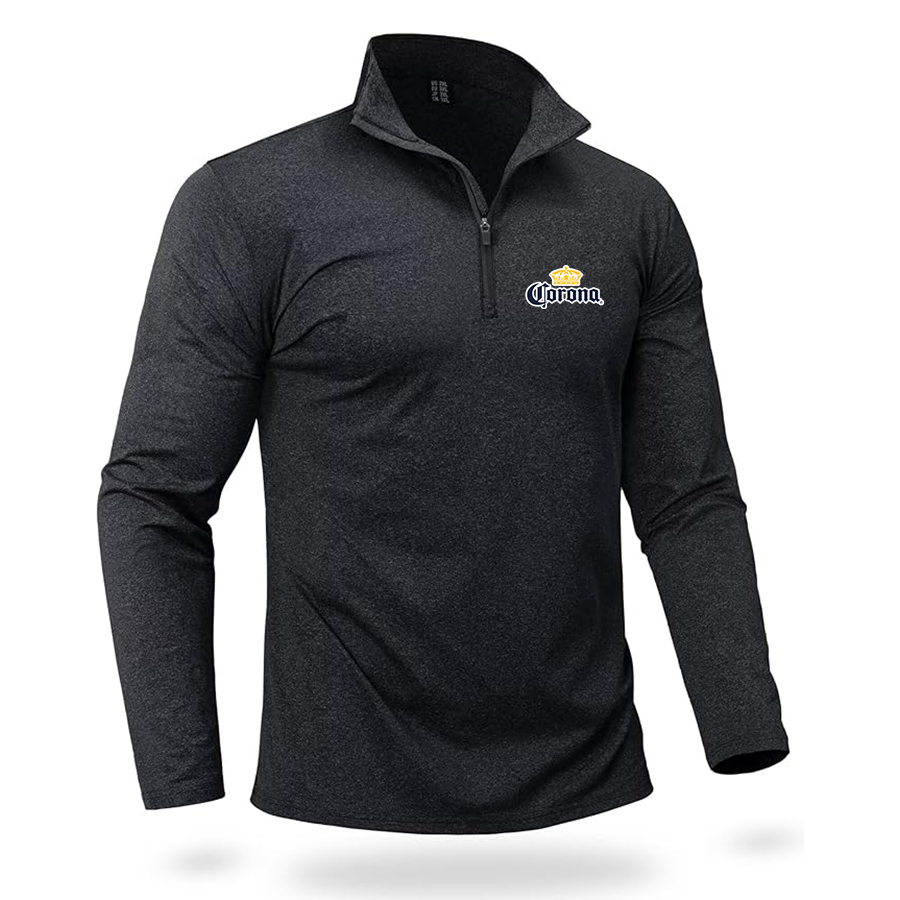 Men's Corona Quarter Zip Pullover Premium Fleece Lined Heather Long Sleeve Golf Shirts Midweight 1/4 Half Zip Sweatshirts