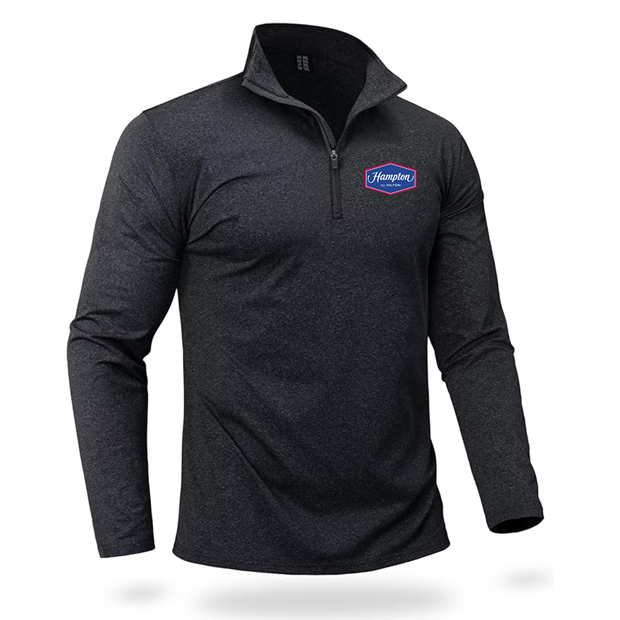 Men's Hampton Quarter Zip Pullover Premium Fleece Lined Heather Long Sleeve Golf Shirts Midweight 1/4 Half Zip Sweatshirts