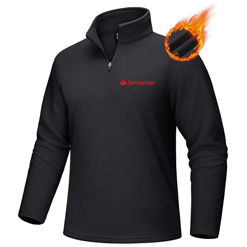 Men's Santander  MAGCOMSEN Quarter-Zip Pullover Polar Fleece Sweatshirt Stand Collar Long Sleeve Shirt for Men Thermal Winter Fall