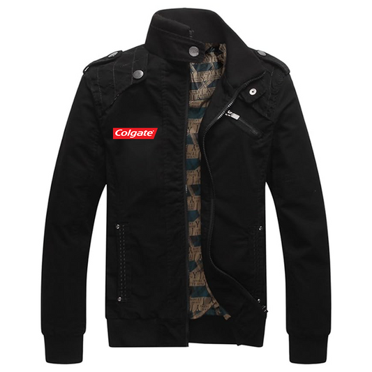 Men's Colgate Dwar Casual Washed Cotton Military Outdoor Jackets with Shoulder Straps