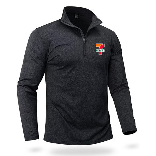 Men's 7-Eleven Quarter Zip Pullover Premium Fleece Lined Heather Long Sleeve Golf Shirts Midweight 1/4 Half Zip Sweatshirts